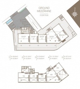 Design layout of ground floor and mezzanine