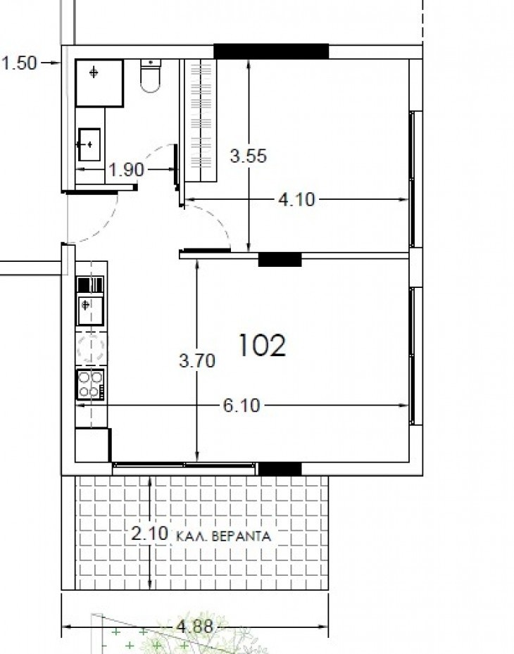Illustration of the apartment layout