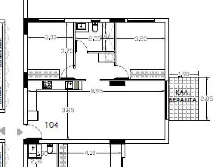 Illustration of the apartment design layout